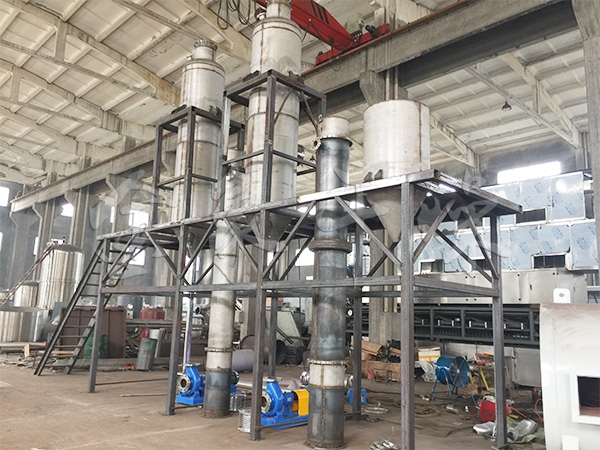 Double effect wastewater evaporator